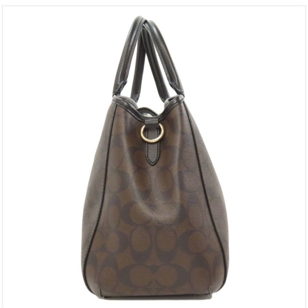 Coach Margot Carryall Signature Canvas Purse Crossbody Brown/Black F58310 NWOT - Picture 10 of 11